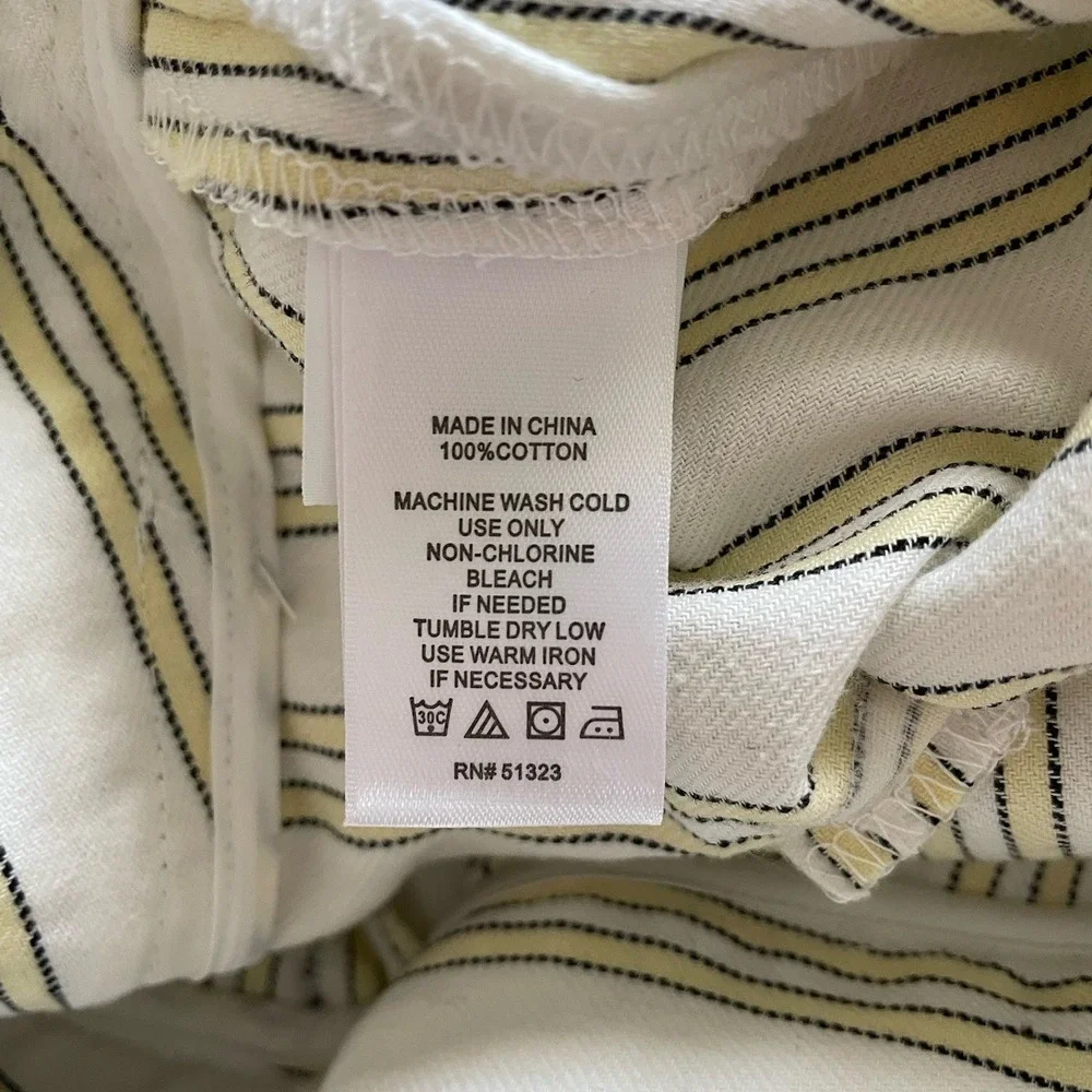 1.State Striped Tie Waist Shorts Women's 12 100% Cotton Coastal Chic Old Money - Picture 7 of 8